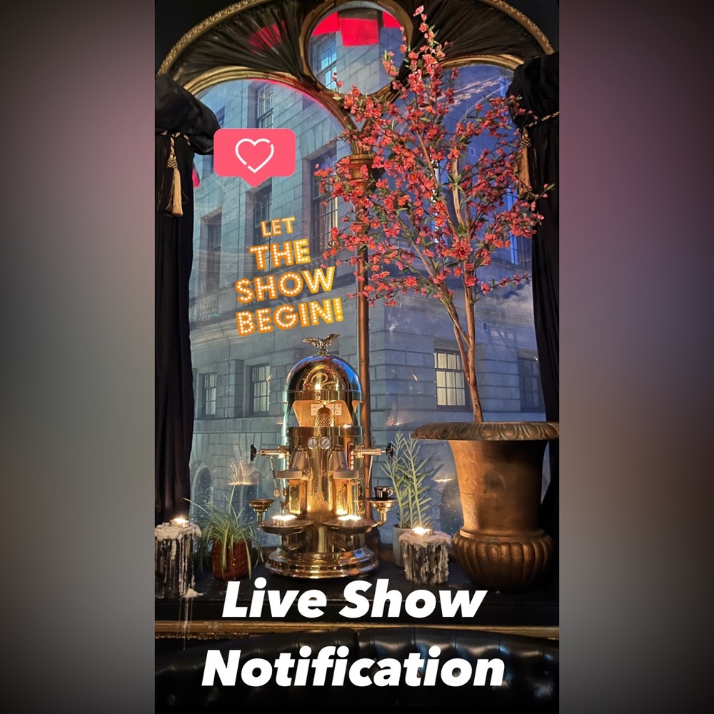 LIKE TO BE NOTIFIED WHEN I GO LIVE!!!